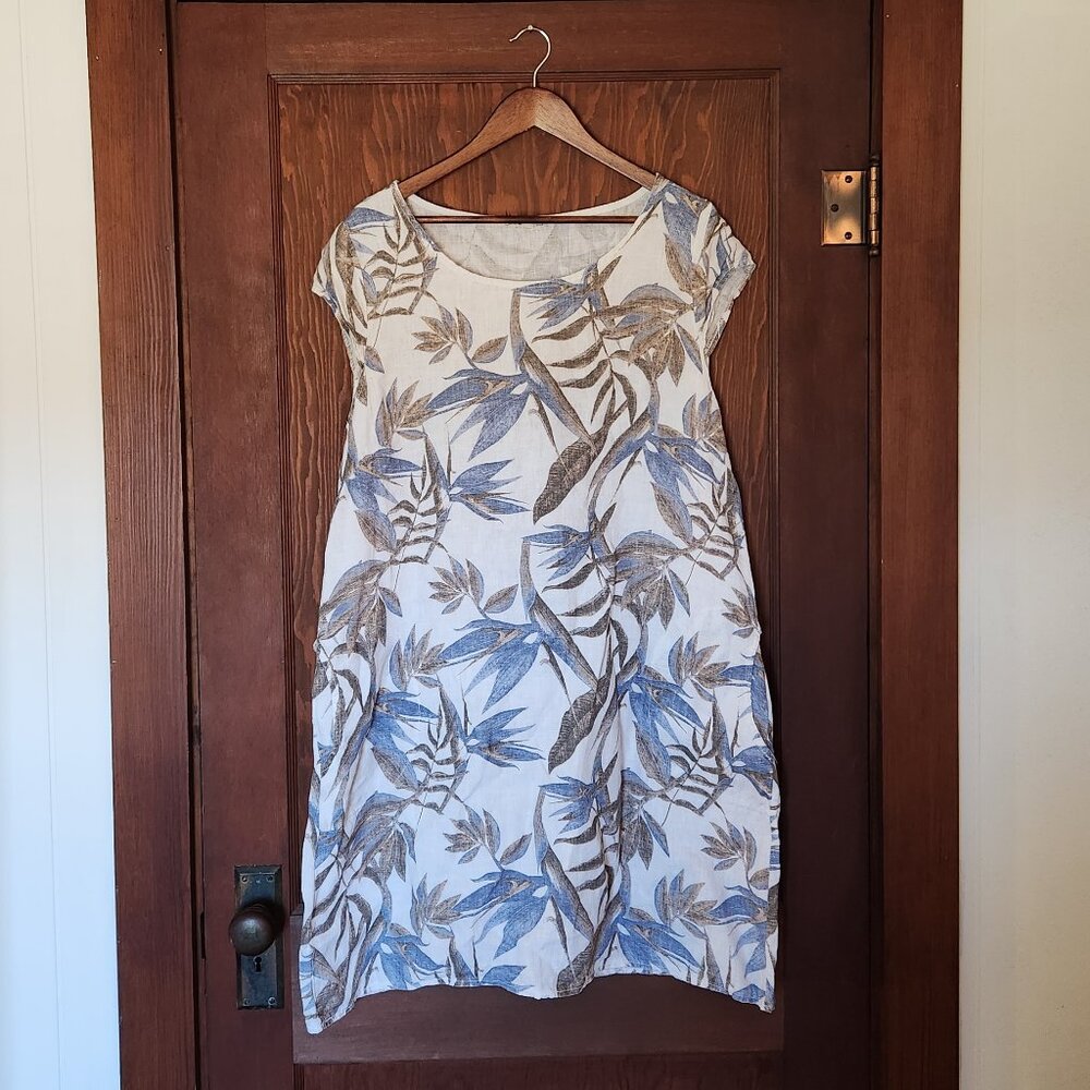 Lungo L`Arno Linen Leaf Patterned Dress